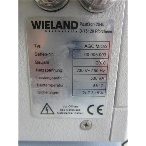 Galvanogerät Wieland AGC Micro