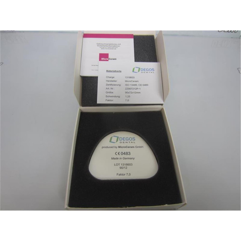 Dental-Blank aus Zirkonoxid - 90-12 - Premium von Degos Dental