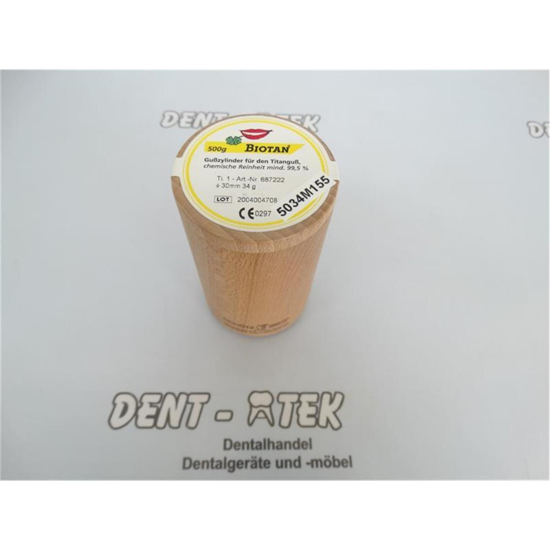 Biotan Titan Klasse 1 Gußzylinder - neu - 500 g - 30mm 34g - Schütz Dental