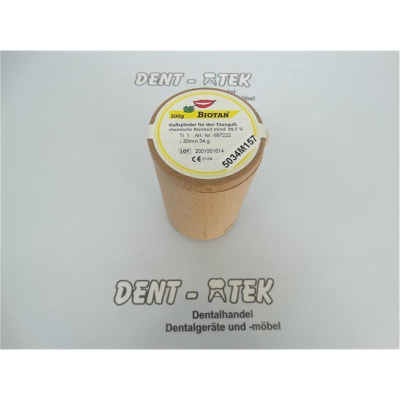 Biotan Titan Klasse 1 Gußzylinder - 306 g - 30mm 34g - Schütz Dental