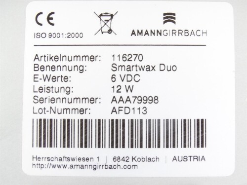 Amann Girrbach Smartwax duo Wachsmesser